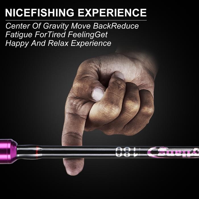 Sougayilang 1.8/2.1M Ul Solid Joran Pancing Carbon Fiber 2 Section Ultralight Fishing Rod Joran