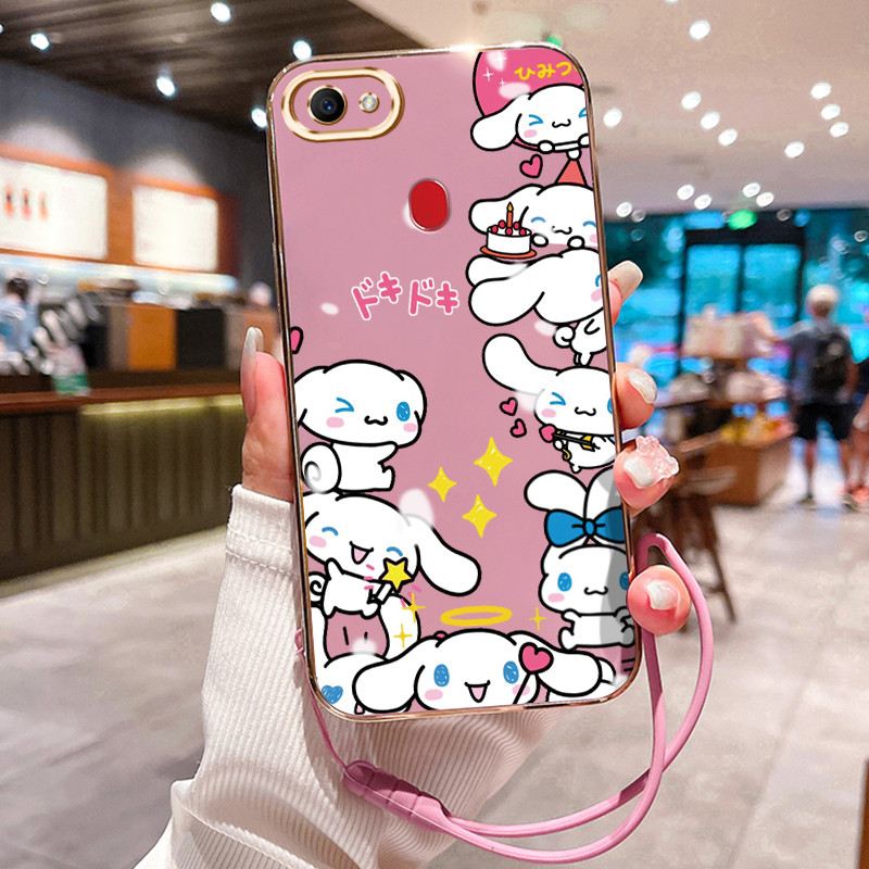 Casing Hp Untuk OPPO F7 F5 F5 Youth Case Casing Hewan kartun HP Cesing Silikon Softcase disepuh tali