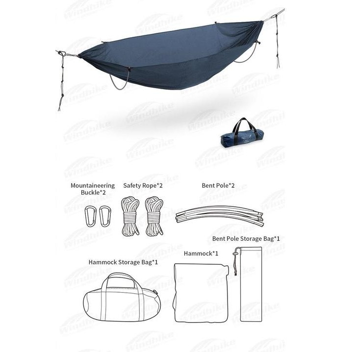 Termurah HAMMOCK / AYUNAN GANTUNG CAMPING OUTDOOR NATUREHIKE NH22DC008