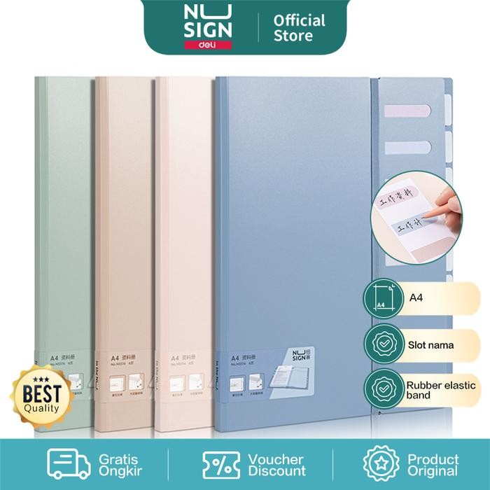 

ASLI Nusign File er/Map Dokumen A4 6 Slot Warna Pastel NS516 READY STOCK