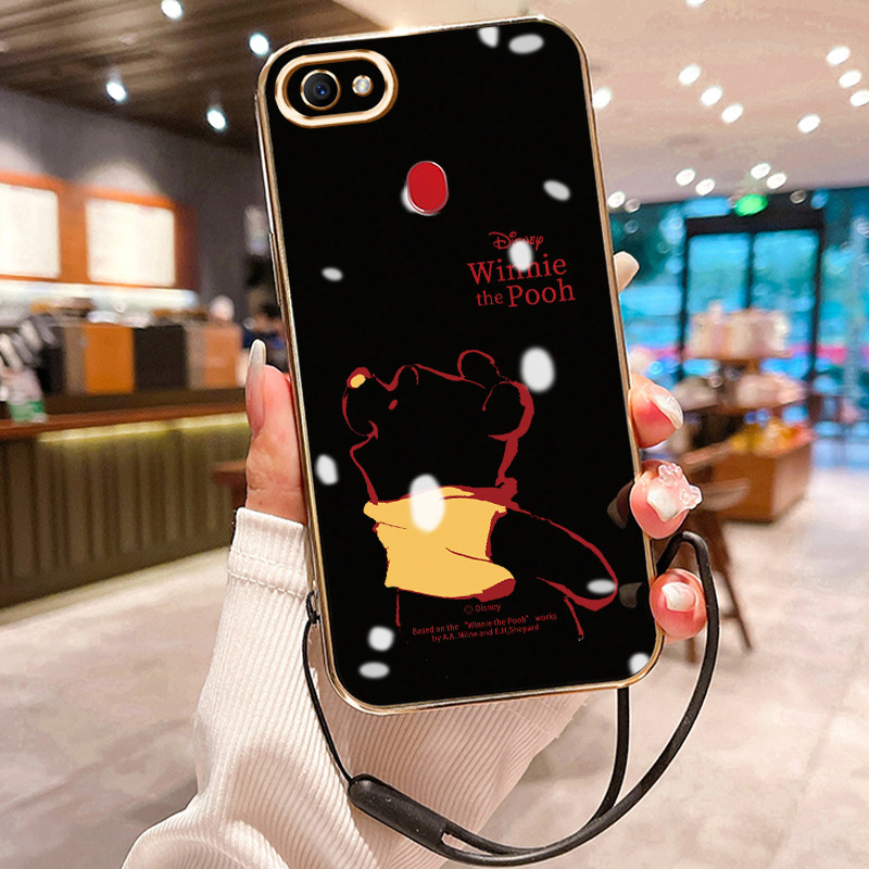 Casing Hp Untuk OPPO F7 F5 F5 Youth Case Casing Petir kartun HP Cesing Silikon Softcase disepuh tali