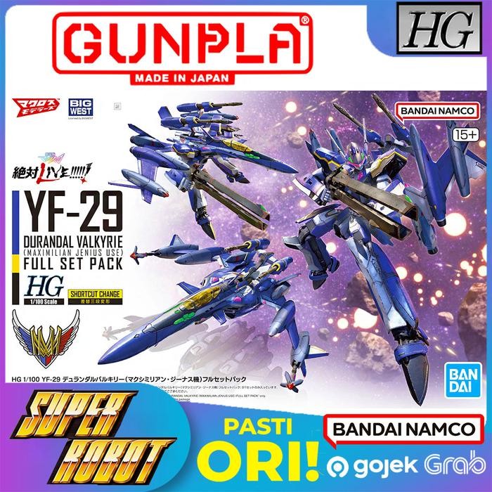 HG YF-29 Durandal Valkyrie (Maximilian Jenius Use) Full Set Pack - Macross BANDAI
