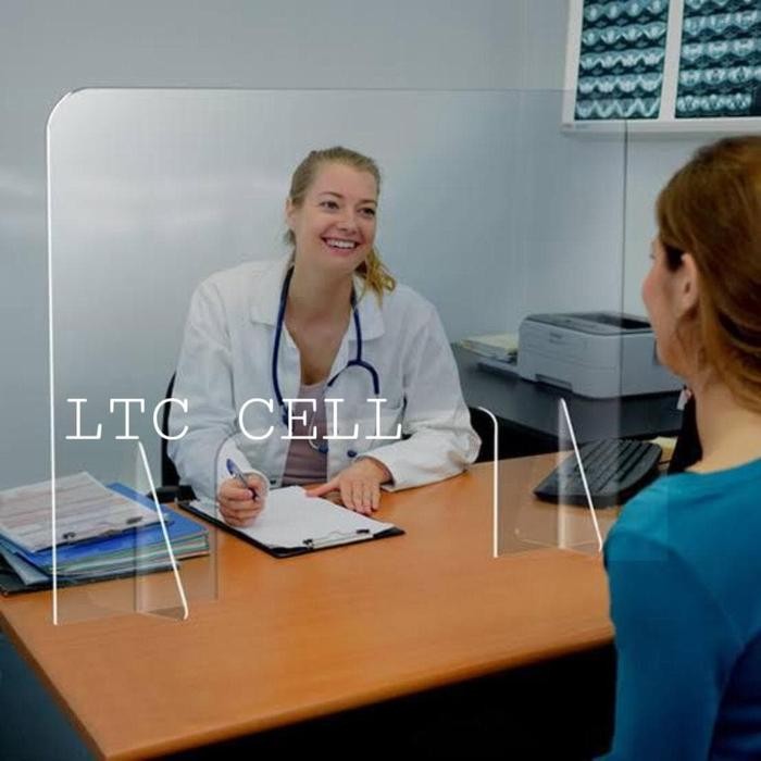 

Sekat Custom Acrylic Sekat Meja Ukuran 60X45Cm Tebal 2Mm Kasirco4