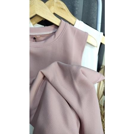 Inner Dress Knit Busui Premium Manset Tanpa Lengan Adem Gamis Jumbo Xl