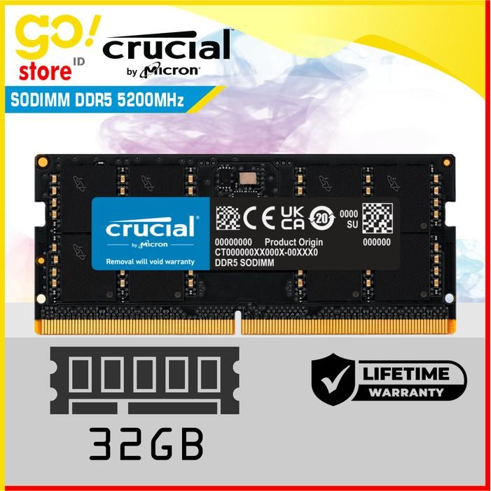 Terbaru Ram Crucial Sodimm Ddr5 8Gb/16Gb/32Gb 5200Mhz Cl42 Ram Laptop