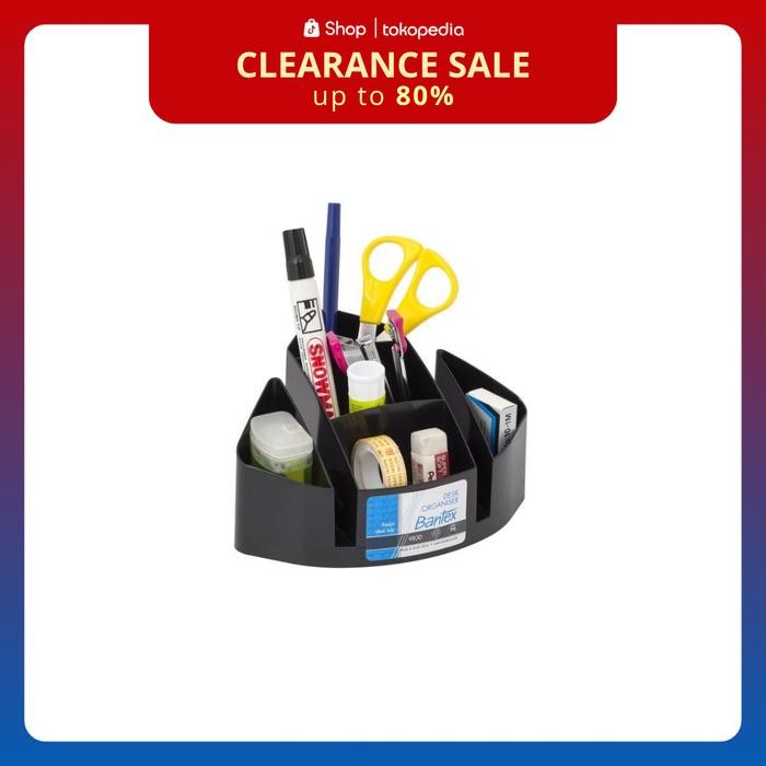 

Bantex Tempat Alat Tulis untuk Meja Kerja Rapi / Desk Organizer Black 9830 10