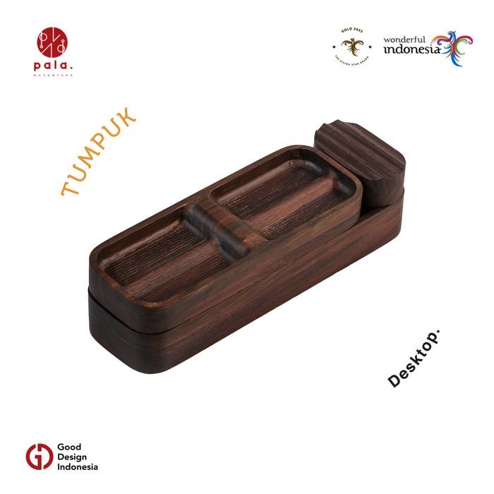 

PALA Nusantara Tumpuk Storage Box Alat Tulis Kantor Kayu Minimalis Sonokeling Estetik Furniture