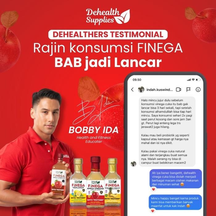 

Finega Cuka Apel Lemon 500Ml Kemasan Botol Plastik -Gratisongkir