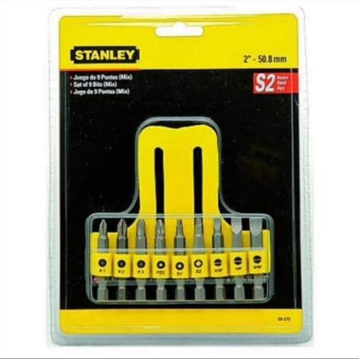 READY STANLEY Screwdriver Bit Set 9pcs Mata Obeng Set Original Stanley