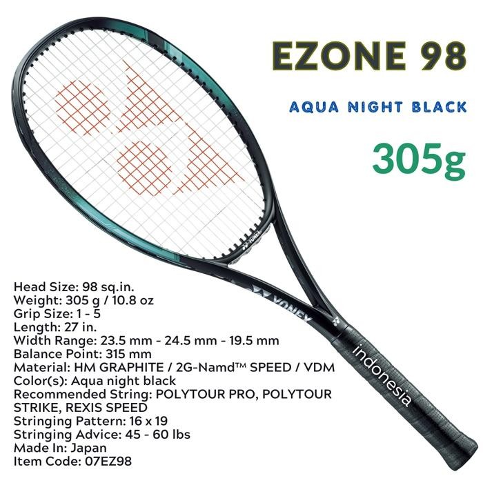Yonex EZONE 98 305g Aqua night black - racket tennis