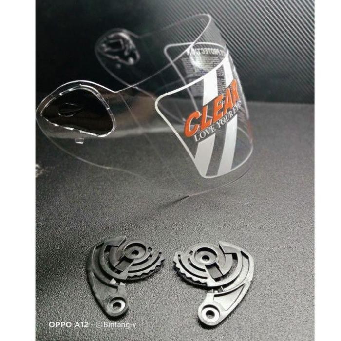 [Expert] Kaca visor helm nhk r6 original merk clear warna putih