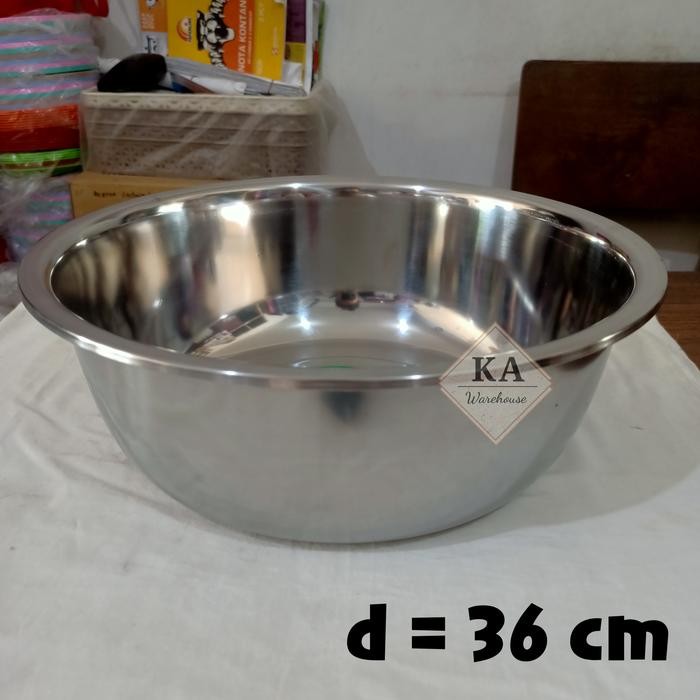 Baskom Stainless Steel 36 cm Komodo / Baskom Stainless Komodo Tebal