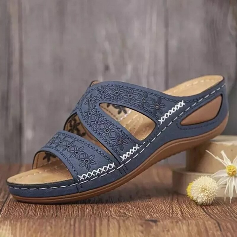 Summer Women Wedge Sandals Premium Orthopedic Open Toe Sandals Vintage Casual Female Platform Retro 