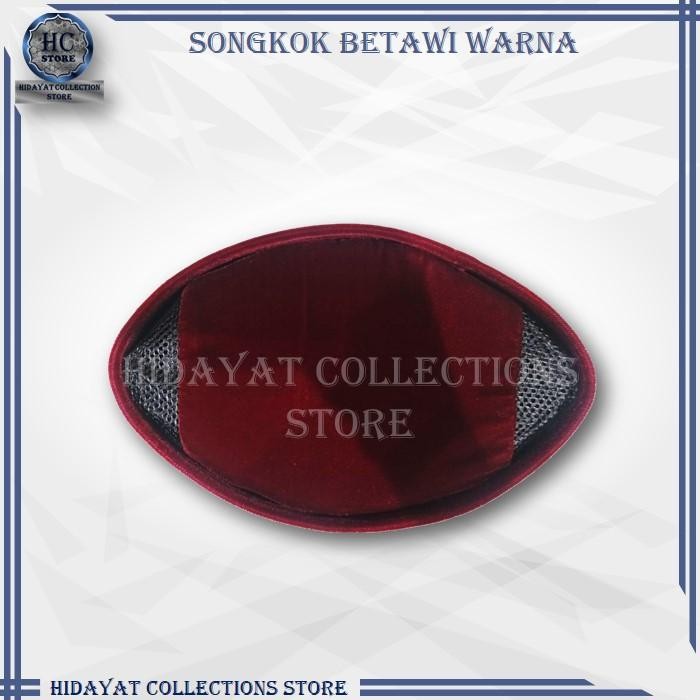 (Expert) Peci Kopiah Songkok Merah Marun Peci Pitung Betawi