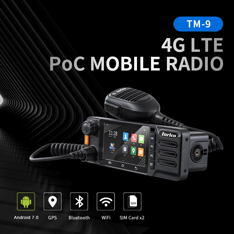 Inrico TM-9 4G Car Radio Network Zello Walkie Talkie Poc CB Radio