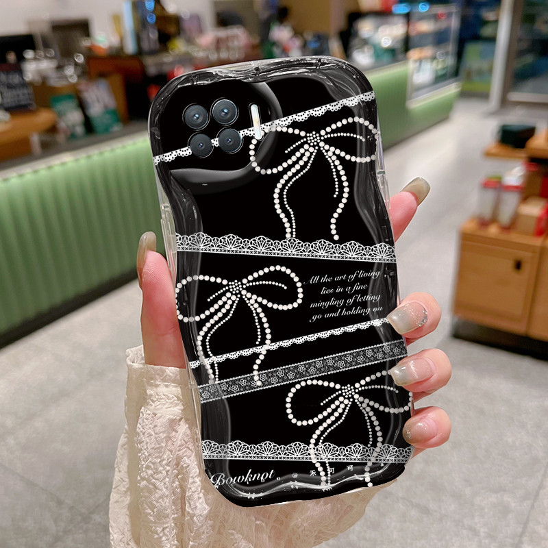 Casing Hp Untuk OPPO A93 2020 F17 Pro Reno 4F Reno4 F Reno 4 Lite Reno4 Lite Case Busur mutiara mewa