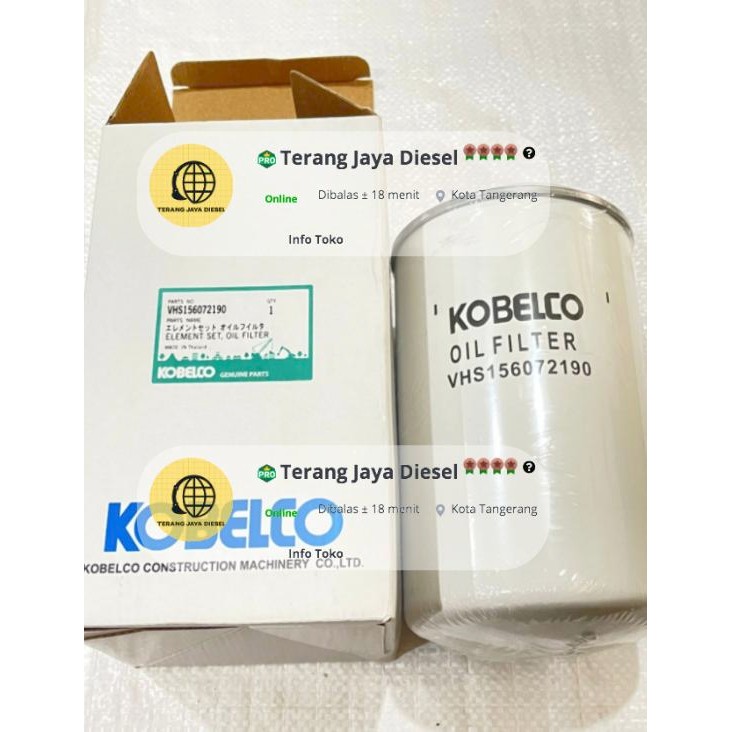 Vhs156072190 Filter Oli Kobelco Sk200-8 Sk200-10
