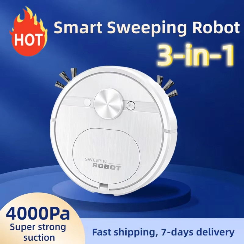 IMPORT SMART SWEEPING ROBOT 3 IN 1 VACUUM CLEANER AUTOMATIC ROBOT 4000PA STRONG SUCTION POWER FOR