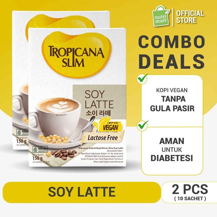 

NWFK Twin Pack: Tropicana Slim Soy Latte (10 Sch) - Kopi Bebas Gula