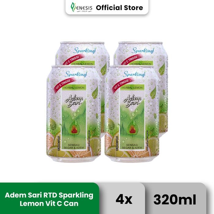 

8SXE Adem Sari Ching Ku Minuman Penyejuk Kaleng Sparkling Lemon 4X320 Ml