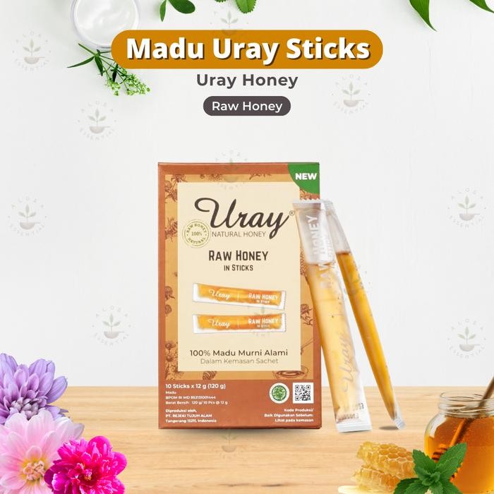 

8SXE Madu Uray Raw Honey Stick Sachet - Raw Honey 10 Sticks (120 Gr)