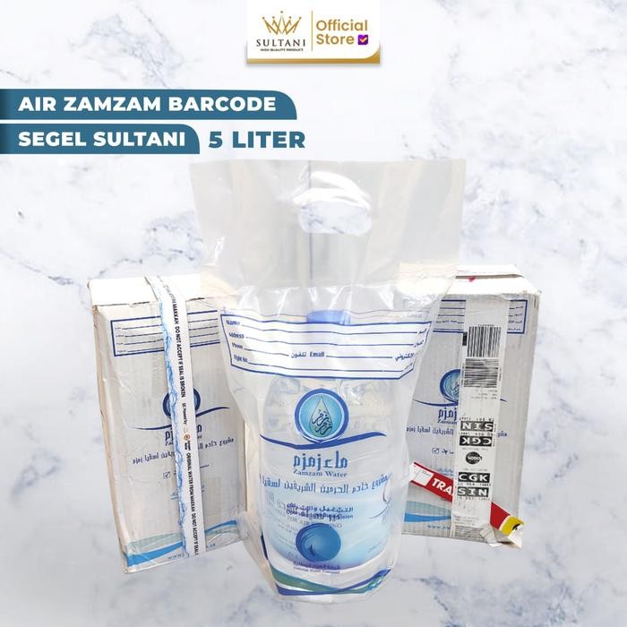 

8SXE Air Zamzam Asli Dari Mekkah 5 Liter Oleh-Oleh Haji Umroh Kemasan Aman & Siap Dikirim