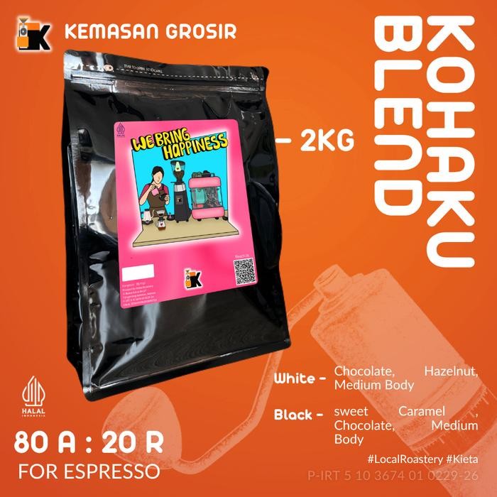 

8SXE Espresso Kohaku Kieta Coffee / Kopi Susu Blend 80% Arabika 2Kg