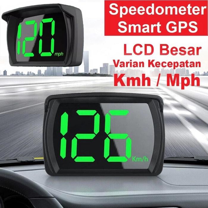 TERLARIS Speedometer Mobil Digital Speedometer GPS Digital KM/H dengan Tampilan Huruf Besar LED