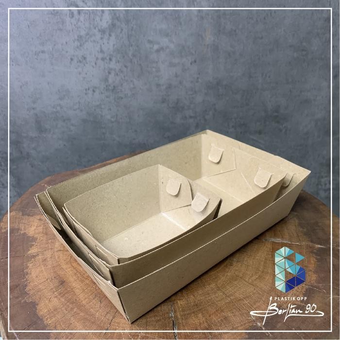 Sale Paper Tray Dine In Kraft 300Gsm Piring Nampan Kertas Alas Tempat Makan