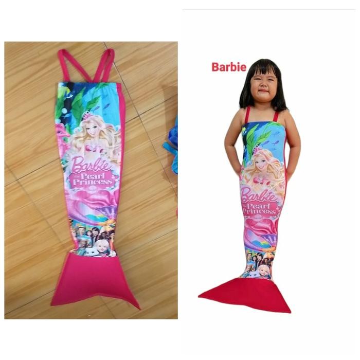 Sale Baju Kostum Renang Mermaid / Putri Duyung Anak Motif Barbie