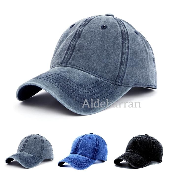 Topi Baseball distro ori bahan Jeans vintage bisa cod