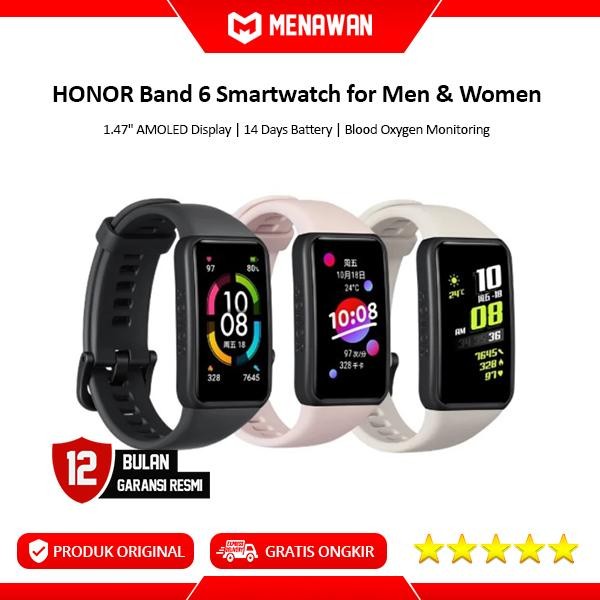 SK6C Honor Band 6 Smartwatch Amoled Smart Watch Jam Tangan Fitness Original