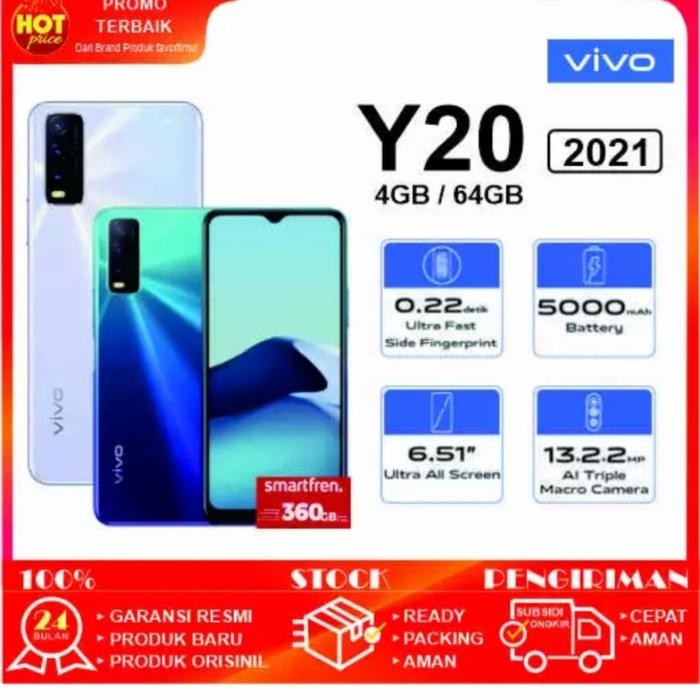 X61_ Vivo Y20 2021 Ram 4/64 Gb [Y20 4/64 Bukan Ram 3Gb] Garansi Resmi
