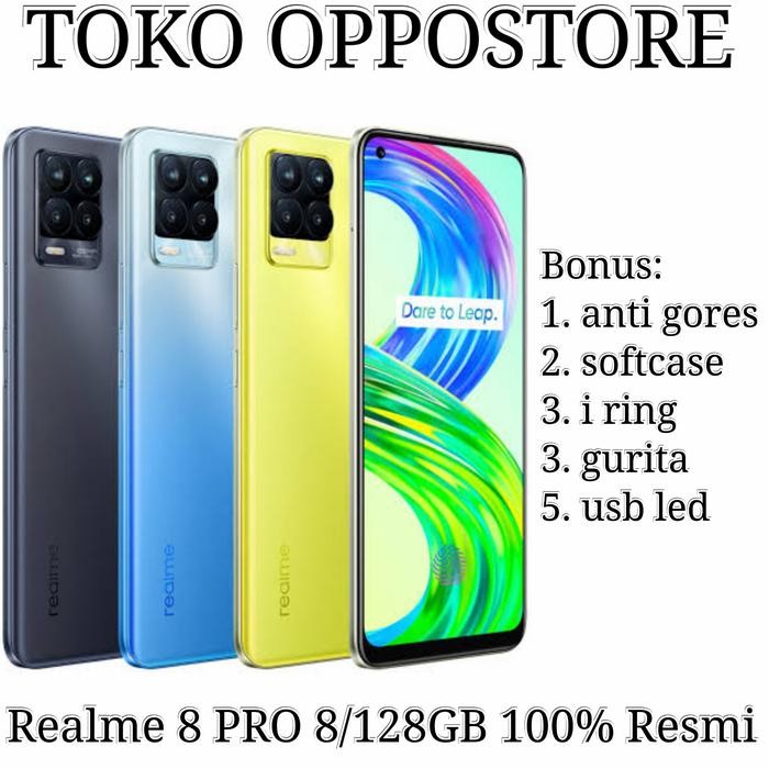 X61_ Hp Realme 8 Pro 8/128 [108Mp Quad Camera ,50W Charge ,Nfc ]
