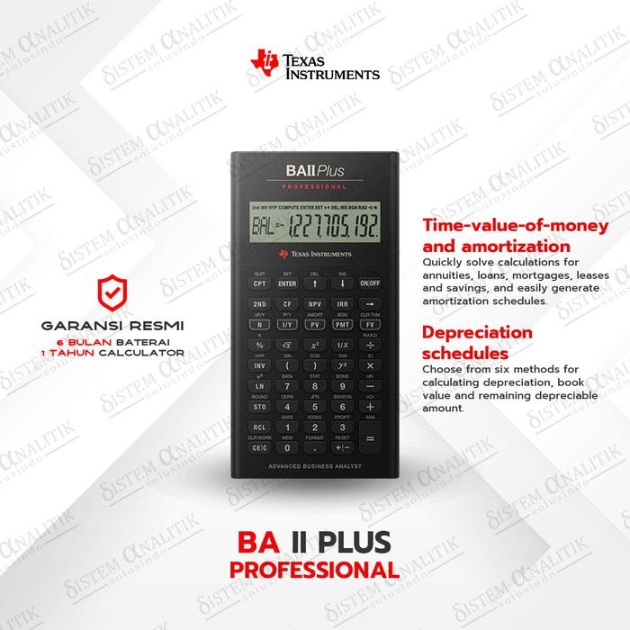 

(Gln) - Texas Instruments Ba Ii Plus Professional Financial Calculator