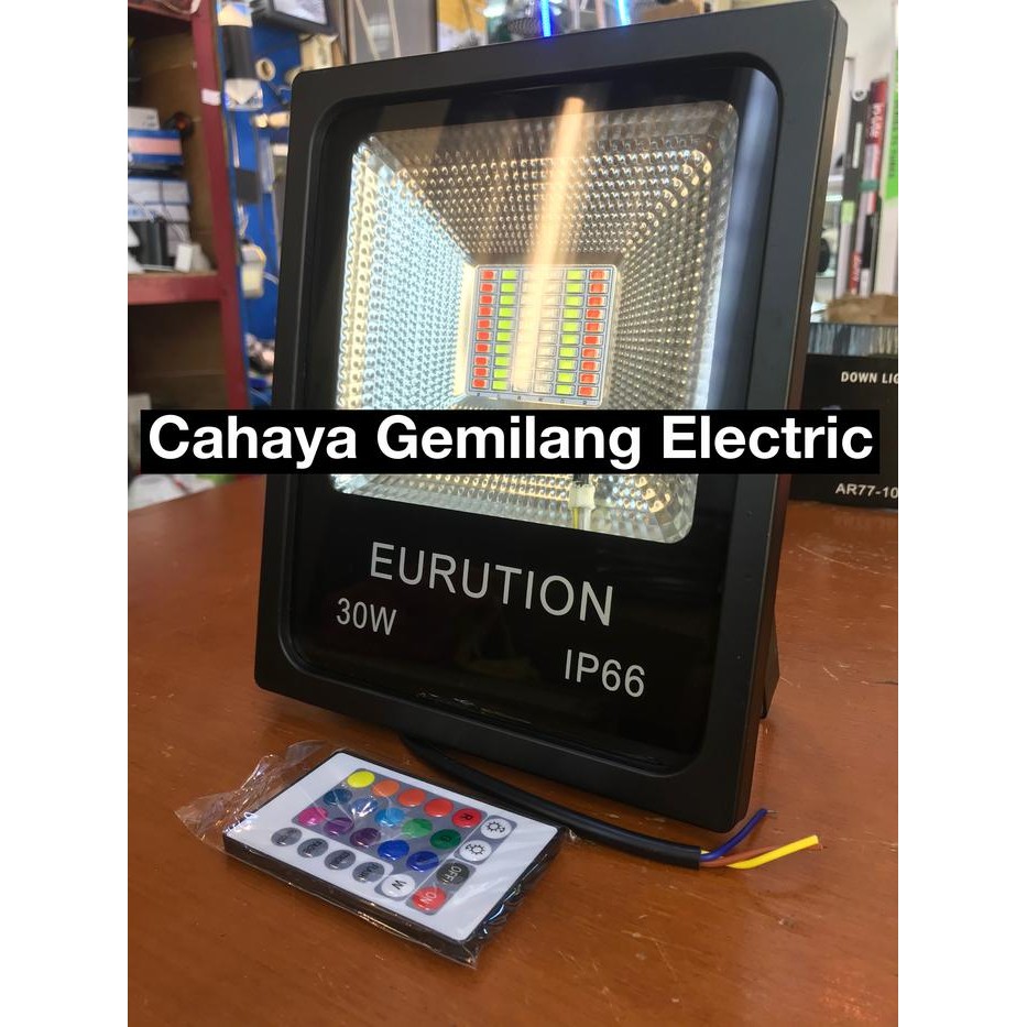 Hemat Lampu Sorot Rgb 30 Watt Led Tembak Rgb 30 W Kap Sorot 30W Floodlight