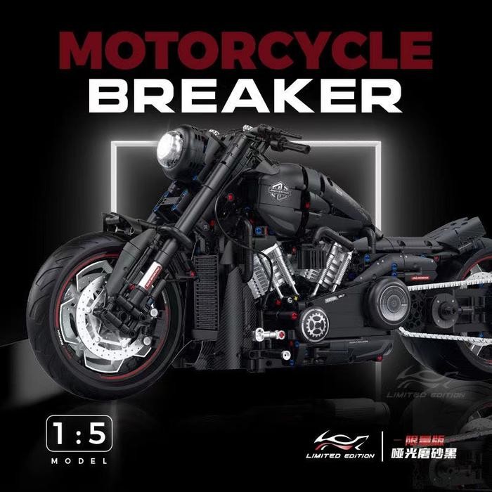 Brick Motor Harley Breaker Guly Bricks Balok Susun