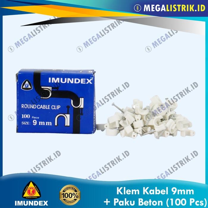 

Paling Laris! Imundex Klem Kabel 9mm + Paku Beton ( 100 Pcs ) / Klip Kabel / Round Cable Clip Ukuran 9 mm Per Pack Murah