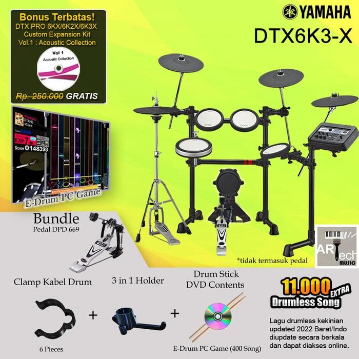 Drum Elektrik Yamaha DTX6K3X BUNDLE PEDAL /DTX6K3-X/DTX 6K3X/6K3/6K3X