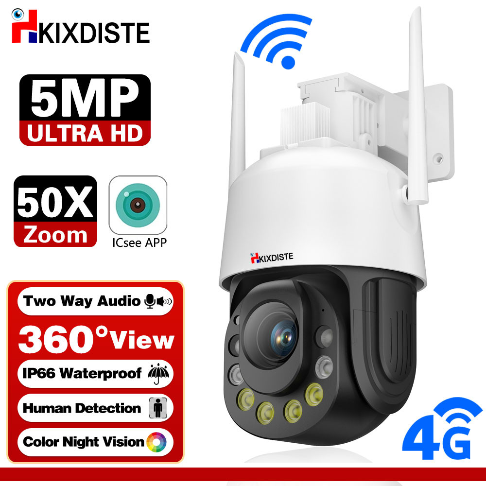 50X Optical Zoom Wifi 4G ICSEE Security Surveillance Camera Outdoor