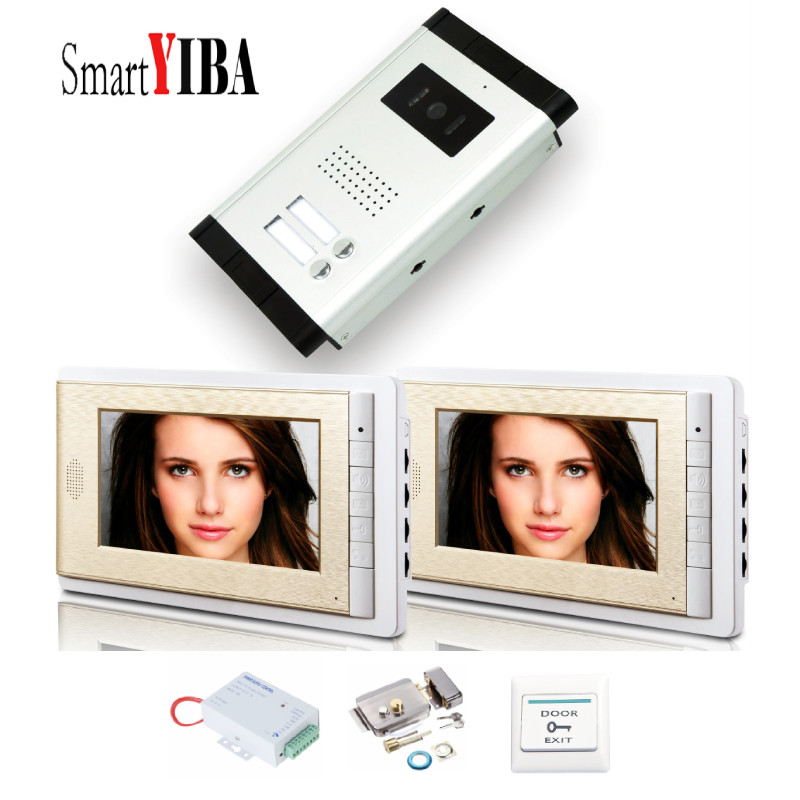 SmartYIBA 7" Video Door Phone Doorbell Camera Building Video Door