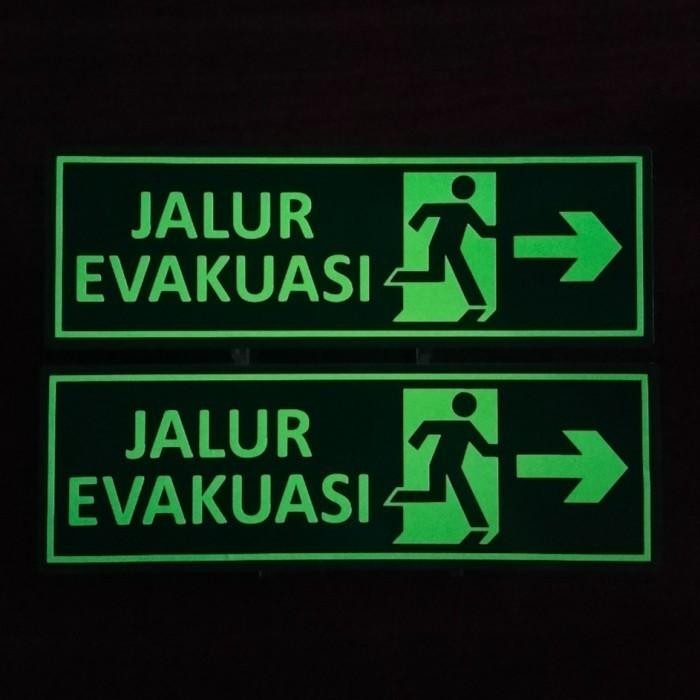 

Jalur Evakuasi / Exit Sign (GLOW IN THE DARK) ukuran 45 x 15cm
