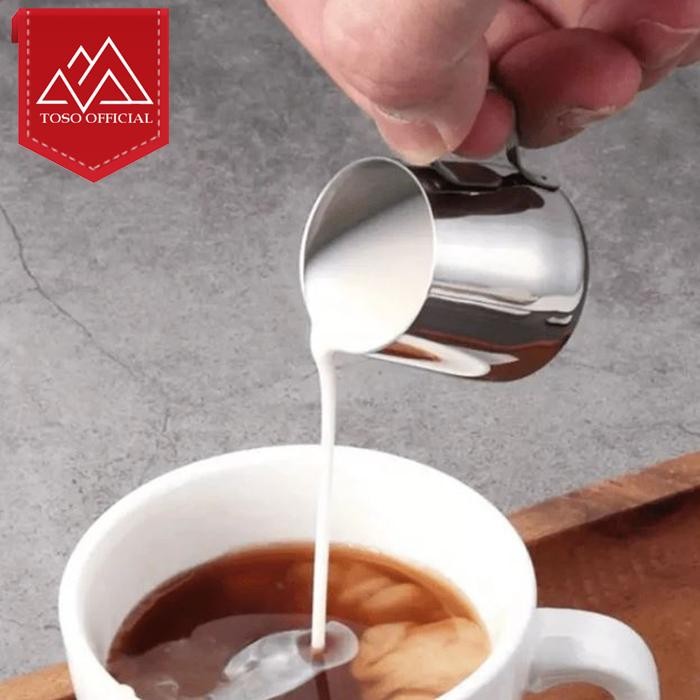 Terlaris Milk Jug Kopi Mini Creamer Cup Stainless Gelas Takar Susu Gula Cair Gelas Madu Espresso