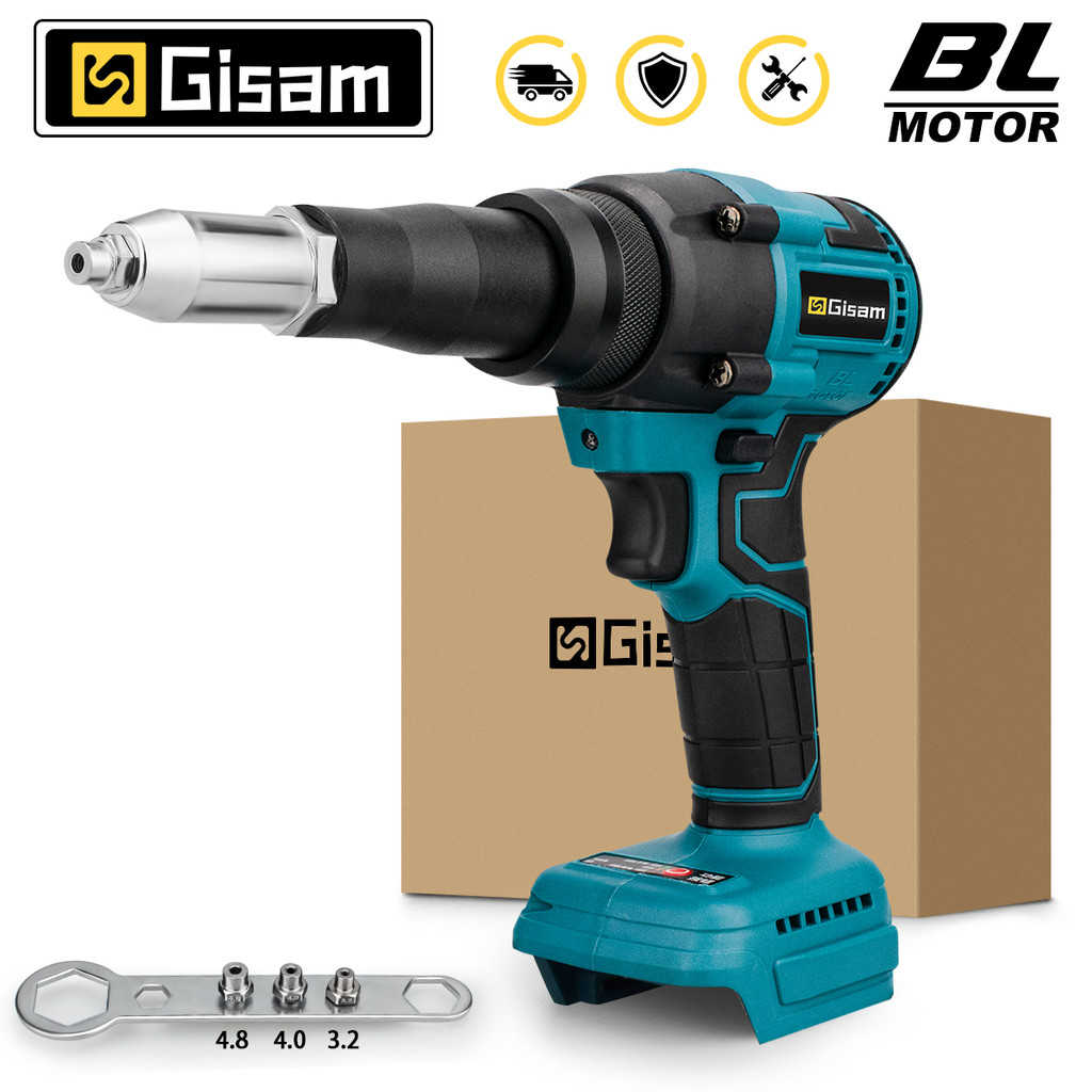20000N Brushless Electric Rivet Gun No Battery 2.4~4.8mm Cordless Rivet Nut Gun Drill Insert Power T