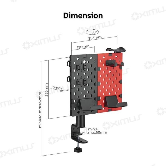 

Rak Papan Jepit Pegboard Holder Hanger Deskmount Gaming OXIMUS GSD061