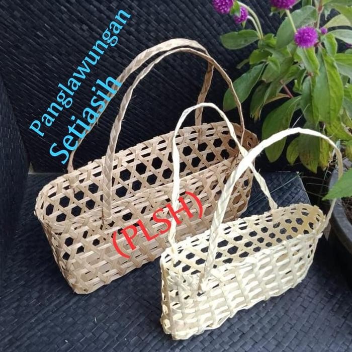 PREMIUM Anyaman Bambu 28x10x13 Tas Toples Jar