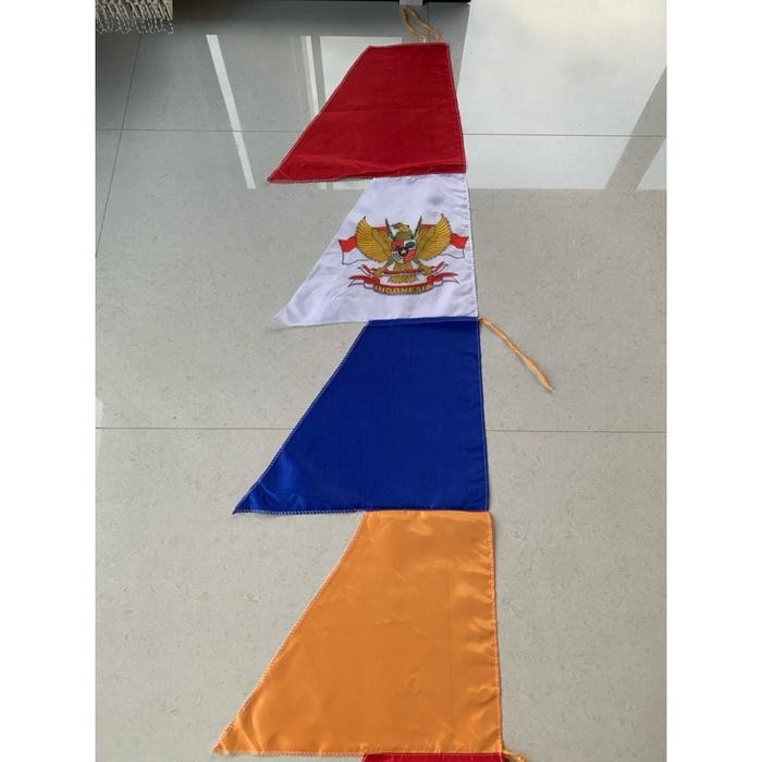 

(Allthebest) Bendera Umbul Umbul 2,1 meter warna warni sablon Garuda 6 mata - Garud - Merah