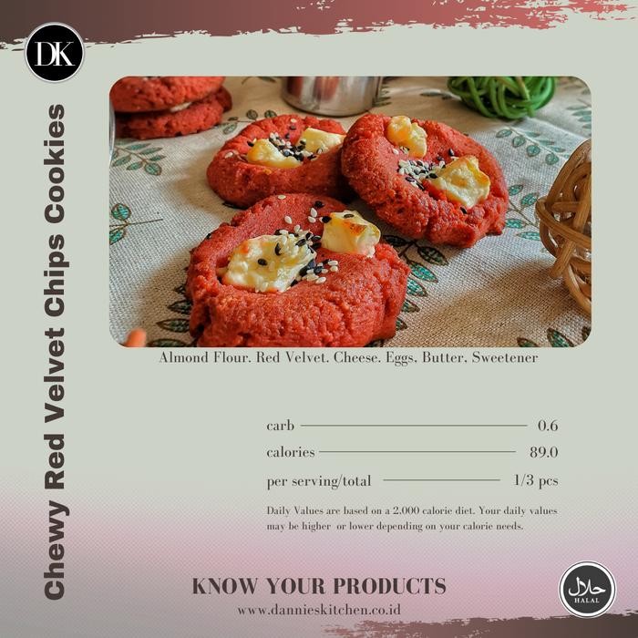 

OR6T Chewy Red Velvet & Cheese Cookies Low Carb