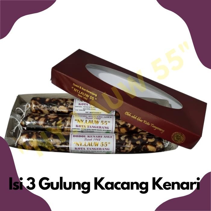 

OR6T Dodol Kacang Kenari, Paket Isi 3 - Ny.Lauw 55 Sejak 1962