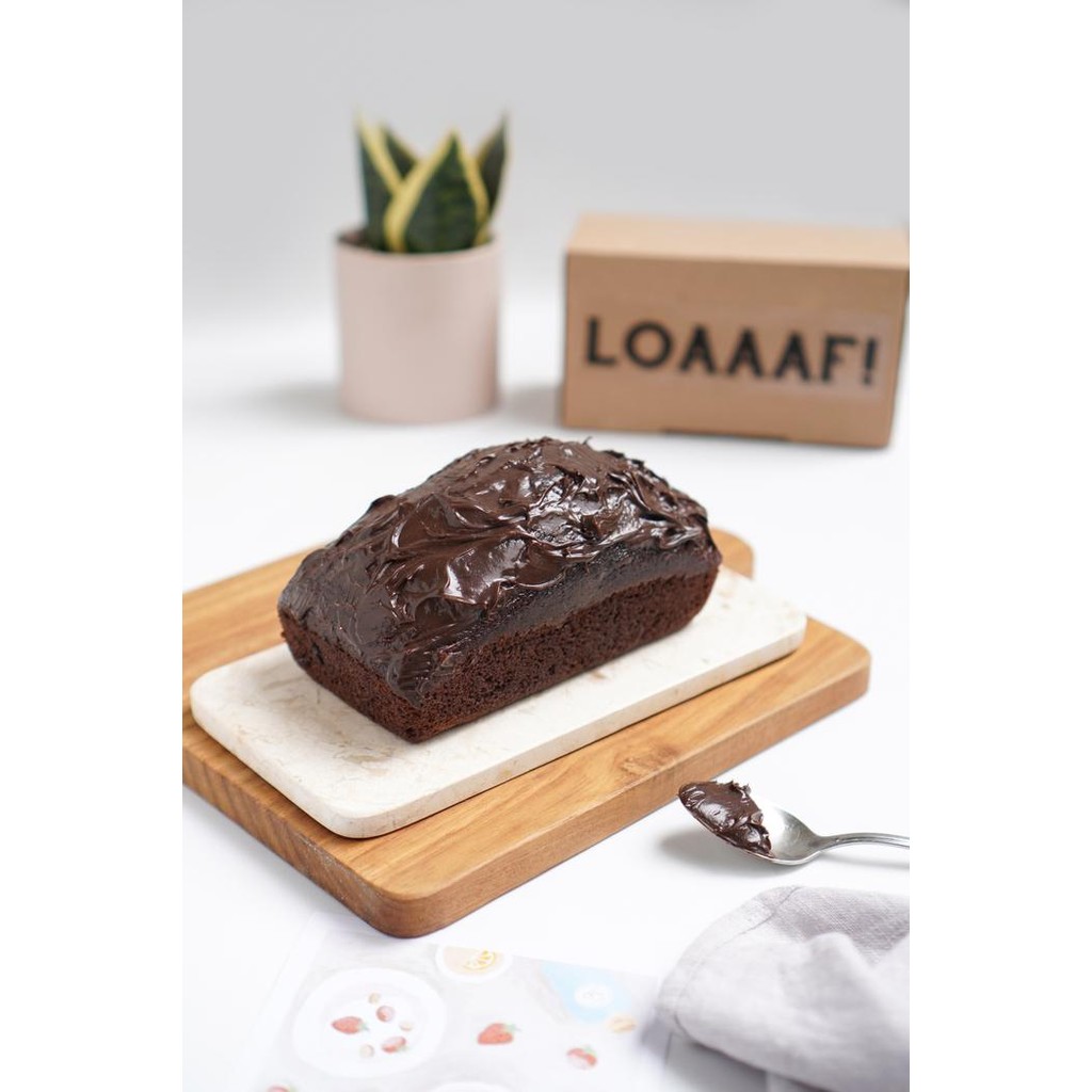 

OR6T Double Chocolate Moist Loaf Cake With Chocolate Ganace By Ergu Bakery